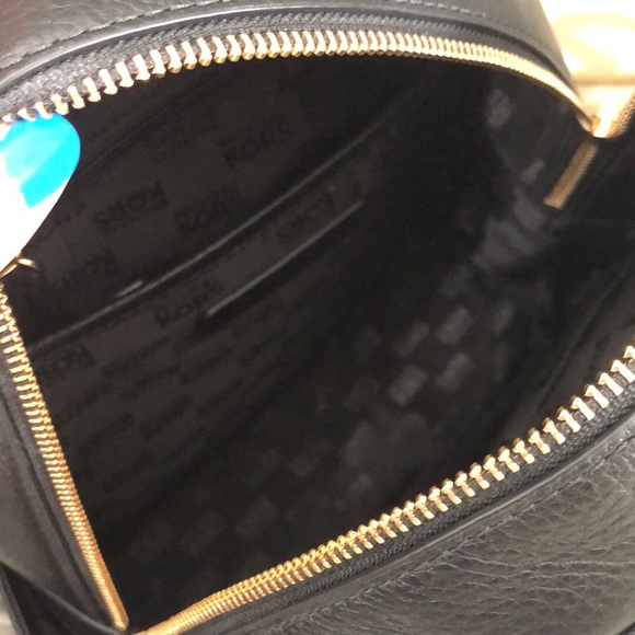 Black Leather Michael Kors Studded Backpack